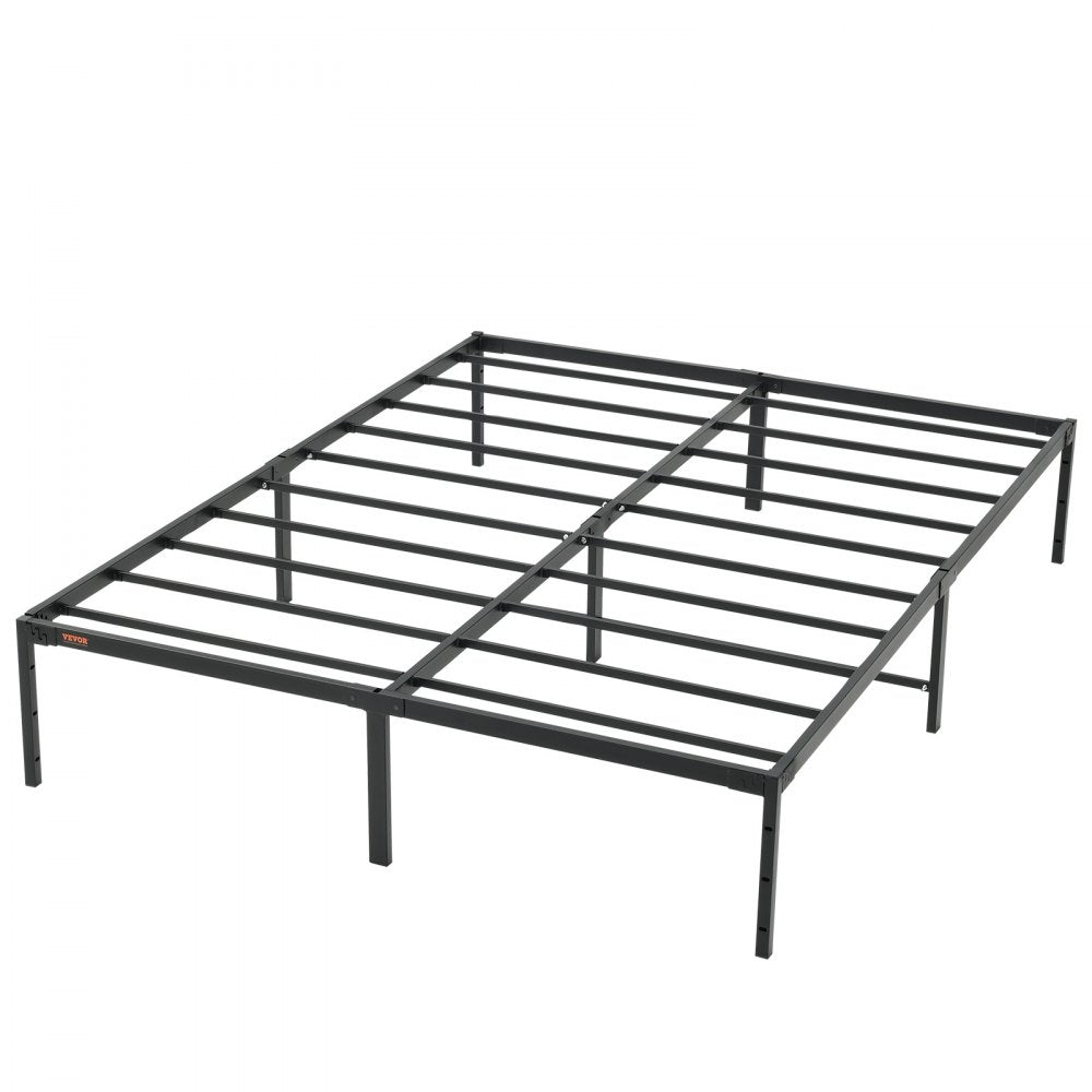 VEVOR 14 Inch Queen Metal Bed Frame Platform, No Box Spring Needed, 1500 lbs Loading Capacity Embedded Heavy Duty Mattress Foundation with Steel Slat Support, Easy Assembly, Noise Free