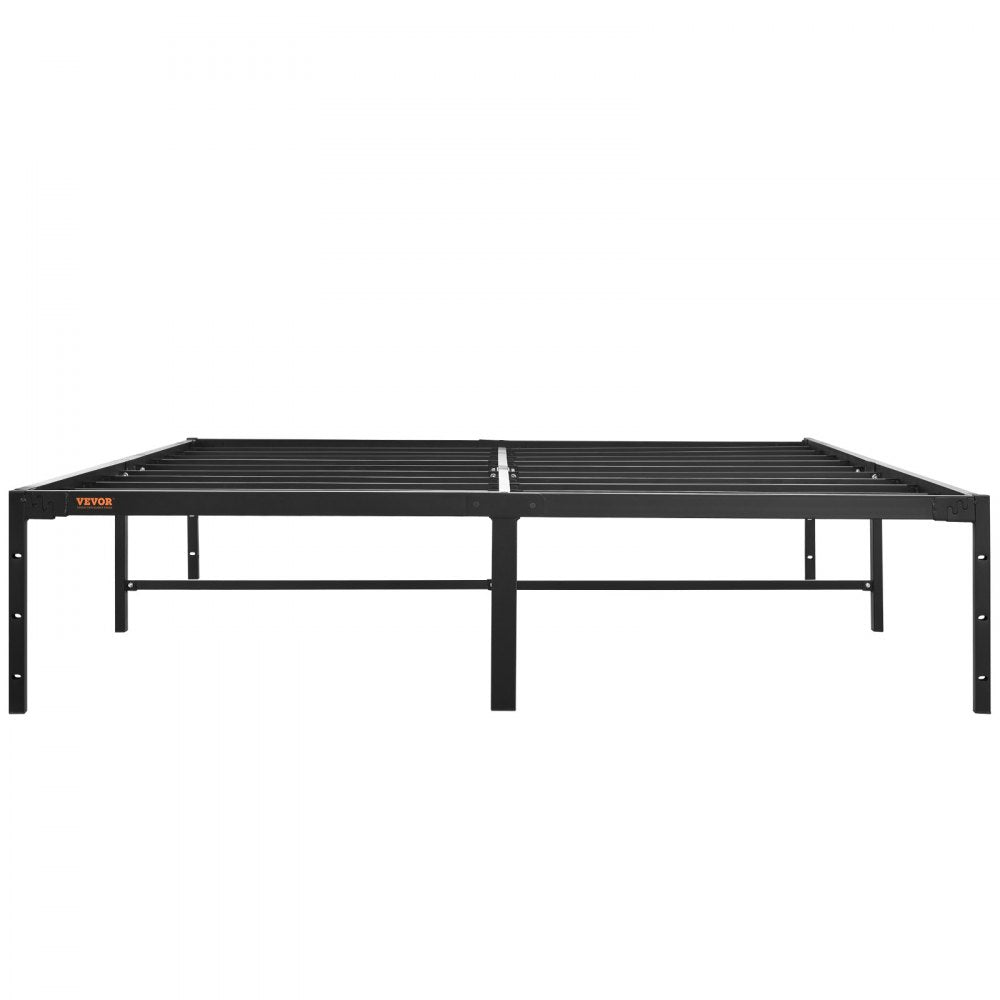 VEVOR 14 Inch Queen Metal Bed Frame Platform, No Box Spring Needed, 1500 lbs Loading Capacity Embedded Heavy Duty Mattress Foundation with Steel Slat Support, Easy Assembly, Noise Free