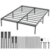 VEVOR 14 Inch Queen Metal Bed Frame Platform, No Box Spring Needed, 1500 lbs Loading Capacity Embedded Heavy Duty Mattress Foundation with Steel Slat Support, Easy Assembly, Noise Free
