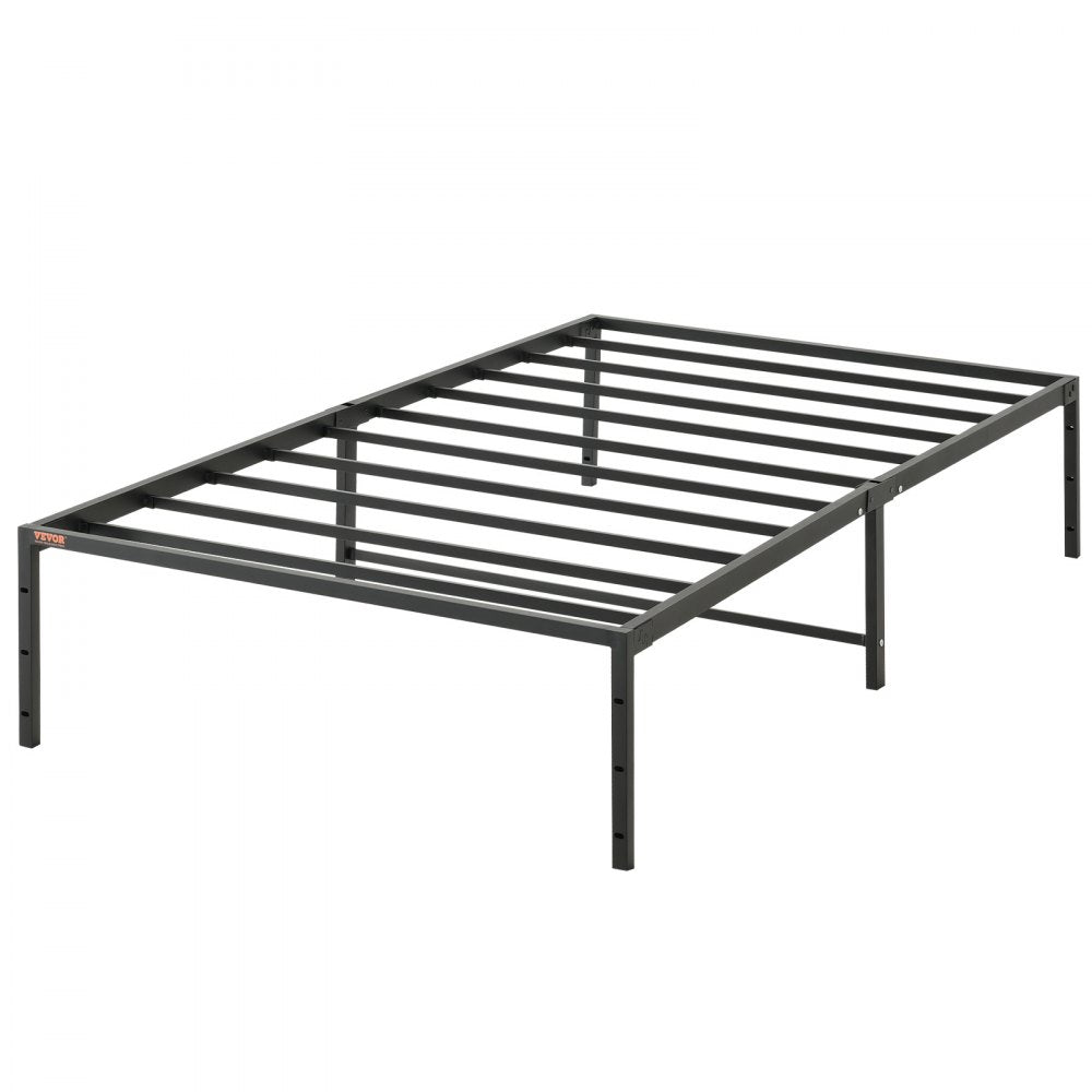 VEVOR 14 Inch Twin Metal Bed Frame Platform, No Box Spring Needed, Embedded Mattress Foundation with Steel Slat Support, Easy Assembly, Noise Free