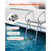 VEVOR Boat Ladder, 3 Steps, Stainless Steel Telescoping Folding Swim Deck Ladder for Rear Entry Inboard, 400 lbs Capacity with Wide Anti-Slip Steps & Handrails, for Outboards, Yacht, Pontoon Boats