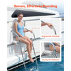 VEVOR Boat Ladder, 3 Steps, Stainless Steel Telescoping Folding Swim Deck Ladder for Rear Entry Inboard, 400 lbs Capacity with Wide Anti-Slip Steps & Handrails, for Outboards, Yacht, Pontoon Boats
