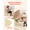 VEVOR Kids Table and 2 Chairs Set, Toddler Table and Chair Set with Rounded Edge Design & Graffiti Desktop, Wooden Desk for Art, Craft, Reading, Learning, Drawing, Classroom/Daycare/Home, Burlywood
