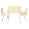 VEVOR Kids Table and 2 Chairs Set, Toddler Table and Chair Set with Rounded Edge Design & Graffiti Desktop, Wooden Desk for Art, Craft, Reading, Learning, Drawing, Classroom/Daycare/Home, Burlywood