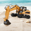 VEVOR Remote Control Excavator Toy, 15 Channel, 3 in 1 Remote Control Digger with Metal Shovel, 1:14 Scale RC Excavator with Light & Sound, Full Functional Construction Vehicles for Kids, 2 Batteries