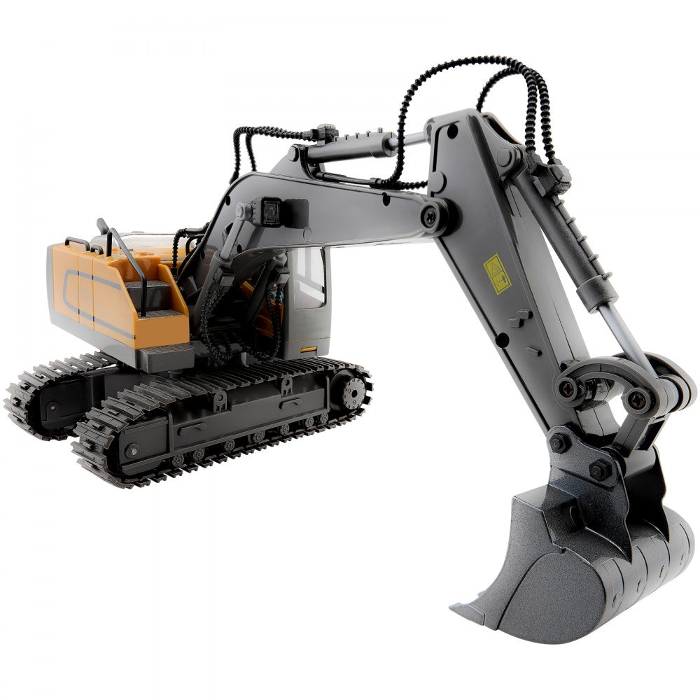 VEVOR Remote Control Excavator Toy, 11 Channel, 1:20 Scale Remote Control Digger Toy, RC Excavator with Lights & Sounds, Full Functional Construction Vehicles for Kids, 2 Batteries, Birthday Present