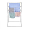 VEVOR Towel Rack, 8 Bars Outdoor PVC Towel Holder, Freestanding Pool Towel Hanger Stand Next to Hot Tub, Outdoor Indoor Quilt Drying Rack Organizer, Ideal for Poolside, Bathroom, Spa, White
