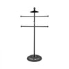 VEVOR Towel Rack, 3 Bars Outdoor Towel Holder with Metal Base, Freestanding Pool Towel Hanger Stand Next to Hot Tub, Outdoor or Indoor Quilt Drying Rack Organizer for Pool, Bathroom, Spa, Black
