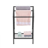 VEVOR Towel Rack, 3 Bars Outdoor Towel Holder with Metal Base, Freestanding Pool Towel Hanger Stand Next to Hot Tub, Outdoor Indoor Quilt Drying Rack Organizer, Ideal for Pool, Bathroom, Spa, Black