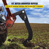 VEVOR Hitch Mounted Ripper, 18\" Shank Length Box Scraper Shank, 4 Hole Site Box Blade for Tractor, 2 Locating Pins Ripper Shank, 2 Plough Tips Box Blade Shank Teeth