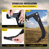 VEVOR Hitch Mounted Ripper, 18\" Shank Length Box Scraper Shank, 4 Hole Site Box Blade for Tractor, 2 Locating Pins Ripper Shank, 2 Plough Tips Box Blade Shank Teeth