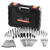 VEVOR Bit Socket Set, 107-Piece SAE and Metric, Hex/Torx/External Torx/Tamper-Proof/Extra Long, S2 Alloy Steel and Cr-V Steel, 1/4 in, 3/8 in, and 1/2 in Drives, with Enhanced Storage Case, Hand Use