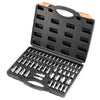 VEVOR Torx Bit Socket and External Torx Socket Set, 60-Piece T6-T70, TT6-TT70, TP8-TP60, E4-E24, S2 Alloy Steel and Cr-V Steel, 1/4 in, 3/8 in, and 1/2 in Drives, with Enhanced Storage Case, Hand Use