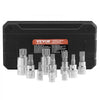 VEVOR XZN Triple Square Spline Bit Socket Set, 10-Piece M4 - M18, Premium Cr-V Steel, 1/4 in, 3/8 in, and 1/2 in Drives, with Enhanced Storage Case, Triple Square Socket Set for Hand Use, Automotive