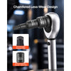 VEVOR Hex Bit Socket Set 36-Piece 1/4" 3/8" 1/2" Drive Hex Bit Sockets, for Auto Repair Mechanical Maintenance, SAE and Metric CR-V Steel Sockets with 4 Adapters, Storage Case, and Clear Markings