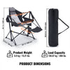 VEVOR Reclining Camping Chair, 300 lbs Load Camping Hammock Chair, Rocking Lounge Folding Chair with Footrest, Storage Bag, Headrest & Adjustable Backrest, for Camping and Other Outdoor Activities