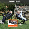 VEVOR Reclining Camping Chair, 300 lbs Load Camping Hammock Chair, Rocking Lounge Folding Chair with Footrest, Storage Bag, Headrest & Adjustable Backrest, for Camping and Other Outdoor Activities