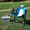 VEVOR Reclining Camping Chair, 300 lbs Load Camping Hammock Chair, Rocking Lounge Folding Chair with Cup Holder Storage Bag Headrest & Adjustable Backrest, for Camping and Other Outdoor Activities