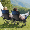 VEVOR Reclining Camping Chair, 4 Adjustable Positions, Portable Folding Lounger for Adults, Mesh Beach Chair with Headrest & Foot Rest, Supports 220 lbs, Heavy Duty Camp Chairs for Patio, Blue