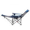 VEVOR Reclining Camping Chair, 4 Adjustable Positions, Portable Folding Lounger for Adults, Mesh Beach Chair with Headrest & Foot Rest, Supports 220 lbs, Heavy Duty Camp Chairs for Patio, Blue