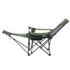 VEVOR Reclining Camping Chair, 4 Adjustable Positions, Portable Folding Lounger for Adults, Mesh Beach Chair with Headrest & Foot Rest, Supports 220 lbs, Heavy Duty Camp Chairs for Patio, Green