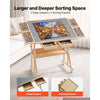 VEVOR 1500 Piece Puzzle Table with Legs, Wheels, 4 Drawers, Cover, 34x25 in, Gift for Mom, Portable Wooden Board, Felt Surface Jigsaw Puzzle Accessories for Adults, Adjustable Height Storage Organizer