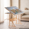 VEVOR 2000 Piece Rotating Puzzle Table with Legs Wheels 8 Drawers, 40x29 in, Colorful Felt Drawers, Portable Wooden Board, Felt Surface Jigsaw Puzzle Accessories, 5 Tilt Angles, Adjustable Height