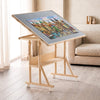 VEVOR 2000 Piece Puzzle Table with Legs, Wheels, 6 Drawers, Cover, 40x29 in, Gift for Mom, Portable Wooden Board, Felt Surface Jigsaw Puzzle Accessories for Adults, Adjustable Height Storage Organizer