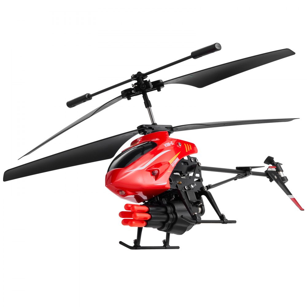 VEVOR RC Helicopter, 2.4GHz Flying Remote Control Helicopter with Shooting Mode, 3.5 Channel RC Airplane for Kid, Altitude Hold, One-Key Takeoff/Landing & LED Lights, Toys for Kids Ages 14 and up