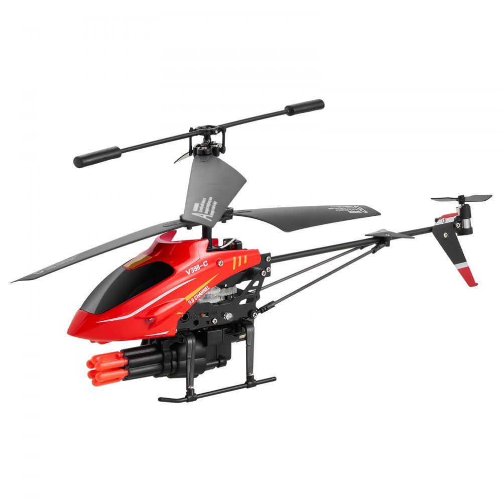 VEVOR RC Helicopter, 2.4GHz Flying Remote Control Helicopter with Shooting Mode, 3.5 Channel RC Airplane for Kid, Altitude Hold, One-Key Takeoff/Landing & LED Lights, Toys for Kids Ages 14 and up
