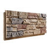 VEVOR Faux Stacked Stone Panel, 45.6 x 12.8 in Artificial Stone Wall Panels, High-Density PU Stones Siding Panel, Easy to Cut, Rock Panels for Interior and Exterior Decorations, Brick Red