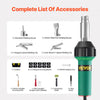 VEVOR Hot Air Plastic Welder, 1600W Hot Air Torch Pistol, 122-1112℉ PVC TPO Vinyl Heat Gun Welding Torch, Plastic Roofing Welding Kit with 11 Accessories- Toolbox, Nozzle, Roller, Blades for PP/PE/PVC