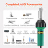 VEVOR Hot Air Plastic Welder, 1600W Hot Air Torch Pistol, 122-1112℉ PVC TPO Vinyl Heat Gun Welding Torch, Plastic Roofing Welding Kit with 14 Accessories- Toolbox, Nozzle, Roller, Blades for PP/PE/PVC