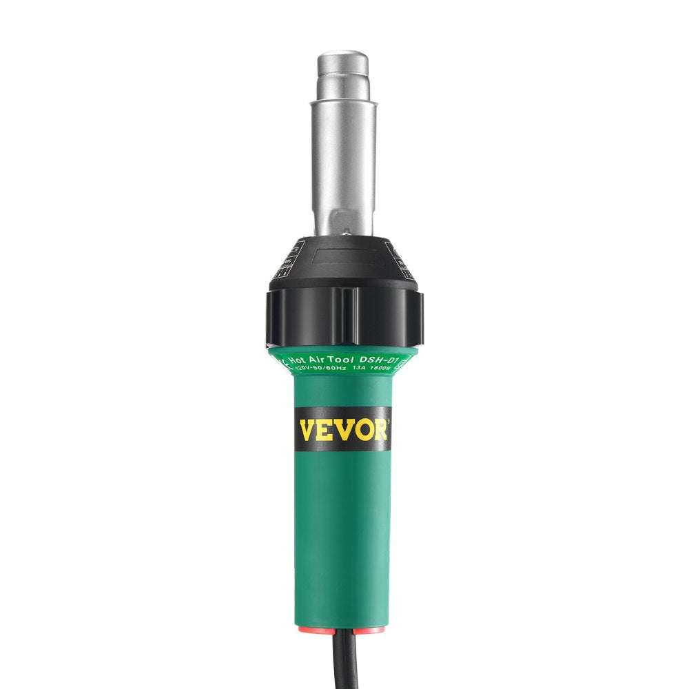 VEVOR Hot Air Plastic Welder, 1600W Hot Air Torch Pistol, 122-1112℉ PVC TPO Vinyl Heat Gun Welding Torch, Plastic Roofing Welding Kit with 14 Accessories- Toolbox, Nozzle, Roller, Blades for PP/PE/PVC