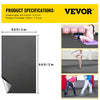 VEVOR Dance Floor, 6.6x9.8ft Dance Floor Roll, 0.06in Thick PVC Vinyl Dance Floor, Black/Grey Reversible Portable Dance Floor, Non-Slip Dance Flooring, Ballet Dance Floor for Jazz, Pop, Lyrical Style