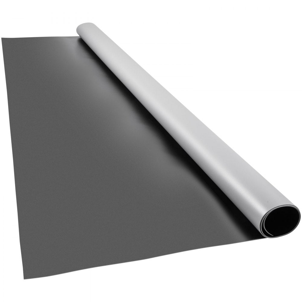 VEVOR Dance Floor, 6.6x9.8ft Dance Floor Roll, 0.06in Thick PVC Vinyl Dance Floor, Black/Grey Reversible Portable Dance Floor, Non-Slip Dance Flooring, Ballet Dance Floor for Jazz, Pop, Lyrical Style