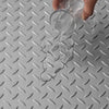 VEVOR Garage Floor Mat, 228.35 x 59.05 inch PVC Garage Flooring Roll, Non-slip Diamond Texture, 93.65 sq.ft Covering Space, Garage Mats for Under Cars, for Gyms Boats Car Trailer, Silver