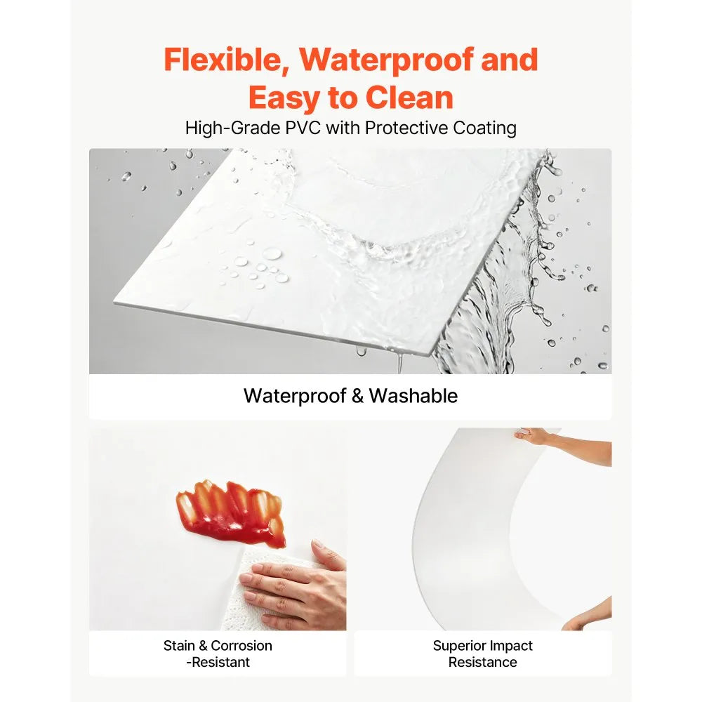 VEVOR 24 x 48 in PVC Ceiling Tiles 10-Pack Drop Ceiling Panels White, PVC Foam Board, Grid Fit, Water-Resistant, Flexible Cut, Easy to Clean, Modern Decorative for Home,Office,Kitchen,Living Room
