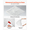 VEVOR 24 x 24 in PVC Ceiling Tiles 12-Pack White 3D Geometric Panels, Smooth PVC Sheet for Drop Grid, Impact-Resistant, Paintable Surface, Easy Cut, Modern Decorative Style for Home, Office