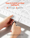 VEVOR 24 x 24 in PVC Ceiling Tiles 12-Pack White 3D Geometric Panels, Smooth PVC Sheet for Drop Grid, Impact-Resistant, Paintable Surface, Easy Cut, Modern Decorative Style for Home, Office