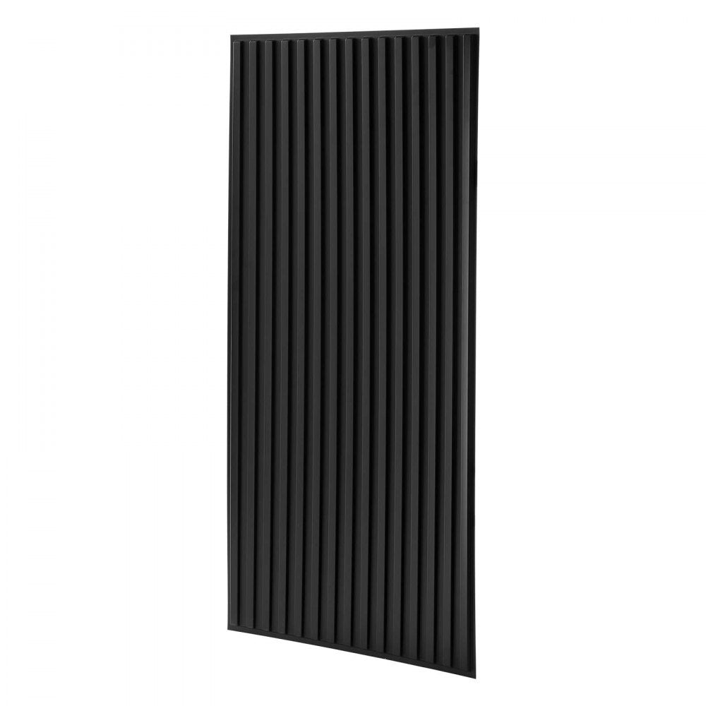VEVOR 24 x 48 in PVC Ceiling Tiles 12-Pack 3D Black Linear Slat Panels, Smooth PVC Sheet for Drop Grid, Impact-Resistant, Paintable Surface, Easy Cut, Modern Decorative Style for Home, Office