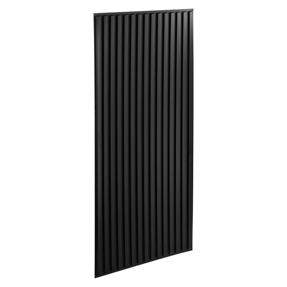 VEVOR 24 x 48 in PVC Ceiling Tiles 12-Pack 3D Black Linear Slat Panels, Smooth PVC Sheet for Drop Grid, Impact-Resistant, Paintable Surface, Easy Cut, Modern Decorative Style for Home, Office
