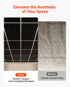 VEVOR 24 x 48 in PVC Ceiling Tiles 12-Pack 3D Black Linear Slat Panels, Smooth PVC Sheet for Drop Grid, Impact-Resistant, Paintable Surface, Easy Cut, Modern Decorative Style for Home, Office