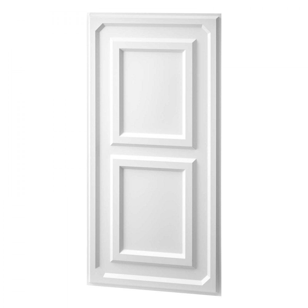 VEVOR 24 x 48 in PVC Ceiling Tiles 12-Pack White 3D Textured Accent Panels, PVC Sheet for Drop Grid, Impact-Resistant, Paintable Surface, Easy Cut, Modern Decorative Style for Home, Office Area