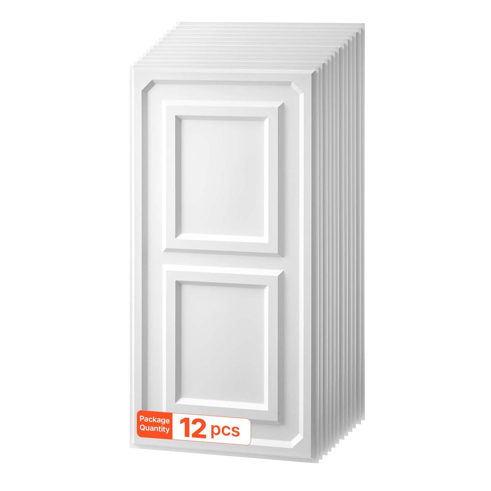 VEVOR 24 x 48 in PVC Ceiling Tiles 12-Pack White 3D Textured Accent Panels, PVC Sheet for Drop Grid, Impact-Resistant, Paintable Surface, Easy Cut, Modern Decorative Style for Home, Office Area