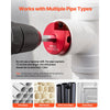 VEVOR PVC Pipe Reamer Kit, 9-Piece, PVC Fitting Socket Saver, Includes 1/2", 3/4", 1", 1-1/4", 1-1/2", 2", 2-1/2", 3", 4", Fits Standard 1/2" Drills, Plumbing Tool Kit for SCH40 ABS CPVC Drain Pipes
