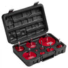 VEVOR PVC Pipe Reamer Kit, 9-Piece, PVC Fitting Socket Saver, Includes 1/2", 3/4", 1", 1-1/4", 1-1/2", 2", 2-1/2", 3", 4", Fits Standard 1/2" Drills, Plumbing Tool Kit for SCH40 ABS CPVC Drain Pipes