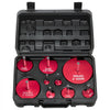 VEVOR PVC Pipe Reamer Kit, 9-Piece, PVC Fitting Socket Saver, Includes 1/2", 3/4", 1", 1-1/4", 1-1/2", 2", 2-1/2", 3", 4", Fits Standard 1/2" Drills, Plumbing Tool Kit for SCH40 ABS CPVC Drain Pipes