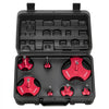 VEVOR PVC Pipe Reamer Kit, 7-Piece, 3 Blades PVC Fitting Socket Saver, Includes 1/2", 3/4", 1", 1-1/2", 2", 3", 4", Fits Standard 1/2" Drills, Plumbing Tool Kit for SCH40 ABS CPVC Vent Drain Pipes