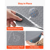 VEVOR Garage Floor Roll, 7.5 x 17 ft Garage Flooring Mat, 2.2 mm Thickened PVC Diamond Plate Floor Protector Mat with Double-sided Tape, Non-Slip, Easy to Clean for Warehouse, Gyms,Silver Gray